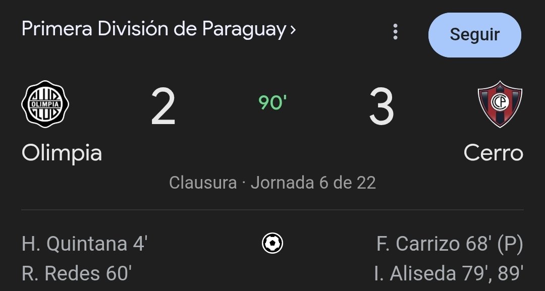 La pecheada que está metiendo Olimpia es imposible de explicar. Hasta un penal erraron hace 20 minutos.