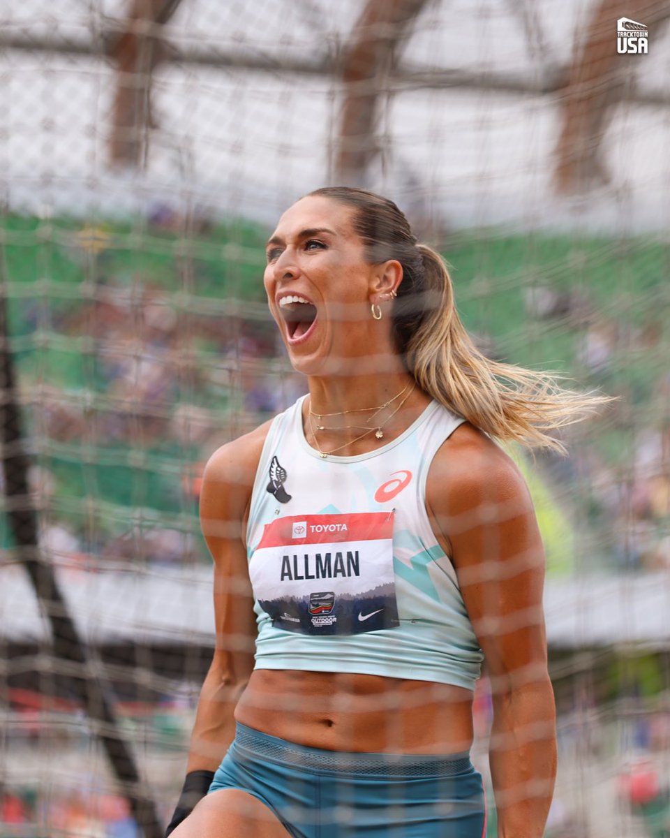 TrackTown USA (@tracktownusa) on Twitter photo SEVEN. IN. A. ROW. 🇺🇸🥇
<a href="/vallman123/">Valarie Allman</a> just dropped a 71.45 in the women’s discus for a Championship and Hayward Field record her seventh-straight title the USATF Outdoor Championships 👏 SEVEN. IN. A. ROW. 🇺🇸🥇
<a href="/vallman123/">Valarie Allman</a> just dropped a 71.45 in the women’s discus for a Championship and Hayward Field record her seventh-straight title the USATF Outdoor Championships 👏