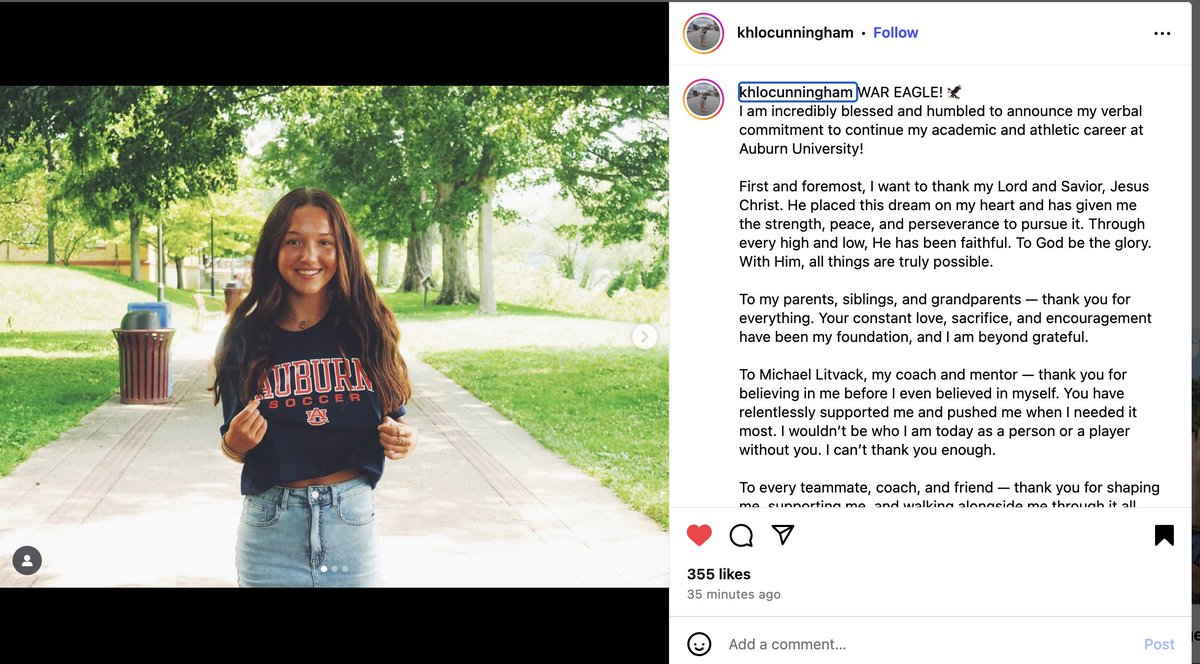 ImYouthSoccer's tweet image. Congratulations @khloec26!! Another 2027 #ECNL player has verbally committed to play college soccer!!