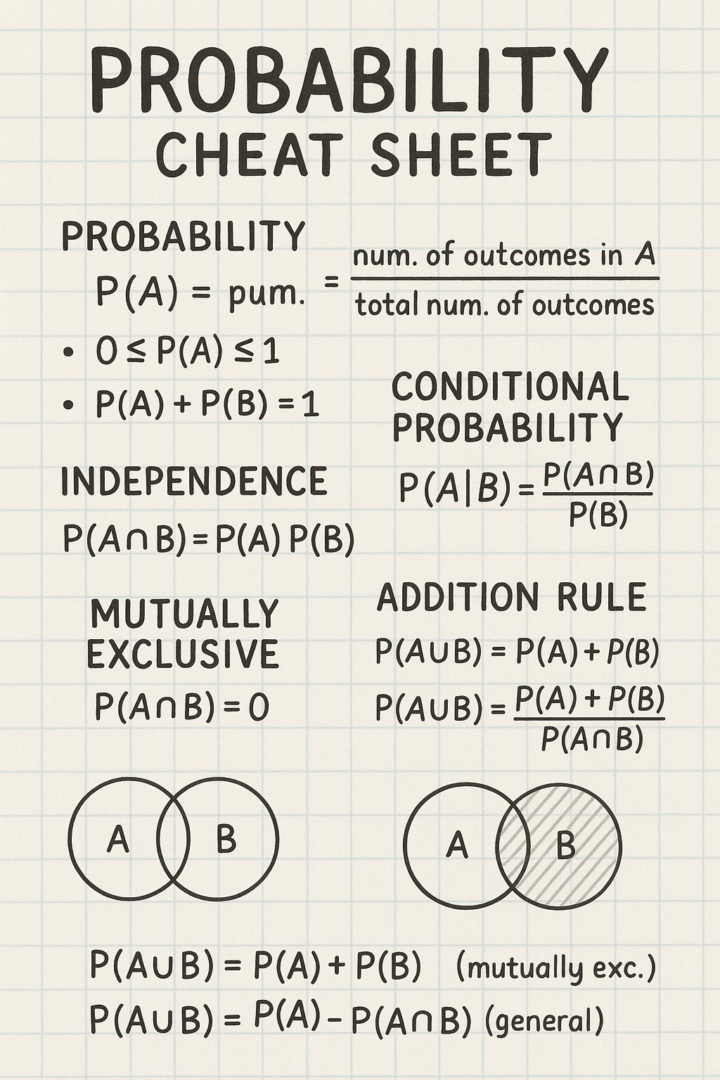 Probability Equations Cheat Sheet 570x433