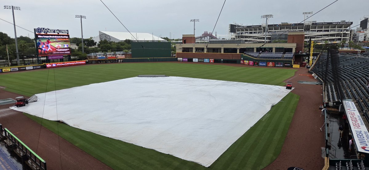 Ryan Mitchell (@ryanmitchell75) on Twitter photo View from the booth at 5:00. Seems unlikely that the <a href="/CLBClippers/">Columbus Clippers</a> and <a href="/JaxShrimp/">Jacksonville Jumbo Shrimp</a> will start at 5:05. Stay tuned to <a href="/FoxSports920AM/">FoxSports920</a> for updates. View from the booth at 5:00. Seems unlikely that the <a href="/CLBClippers/">Columbus Clippers</a> and <a href="/JaxShrimp/">Jacksonville Jumbo Shrimp</a> will start at 5:05. Stay tuned to <a href="/FoxSports920AM/">FoxSports920</a> for updates.