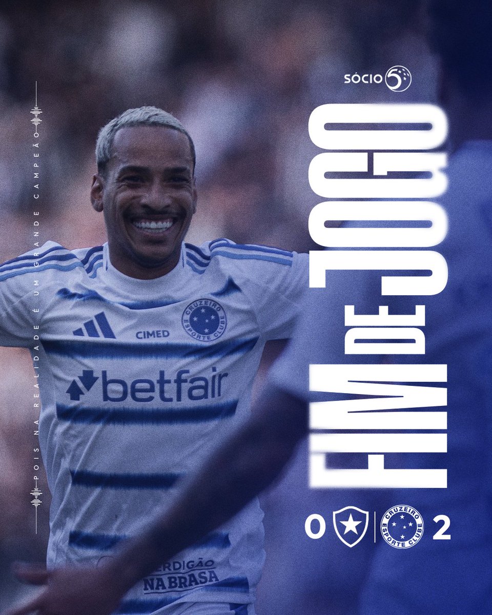 Cruzeiro ๐ฆ (@cruzeiro) on Twitter photo ๐ Fim de jogo e ๐ด๐จ๐ฐ๐บ 3 ๐ท๐ถ๐ต๐ป๐ถ๐บ ๐ท๐จ๐น๐จ ๐ถ ๐ช๐น๐ผ๐๐ฌ๐ฐ๐น๐ถ ๐ฌ๐บ๐ท๐ถ๐น๐ป๐ฌ ๐ช๐ณ๐ผ๐ฉ๐ฌ!!!
FORA DE CASA, O CABULOSO DERROTOU O BOTAFOGO, POR 2 A 0, E CONQUISTOU UMA VITรRIA IMPORTANTE!! VAMOOOSSSS!!!
๐ท #BOTxCRU | 0-2 | #GrandeCampeรฃo ๐ Fim de jogo e ๐ด๐จ๐ฐ๐บ 3 ๐ท๐ถ๐ต๐ป๐ถ๐บ ๐ท๐จ๐น๐จ ๐ถ ๐ช๐น๐ผ๐๐ฌ๐ฐ๐น๐ถ ๐ฌ๐บ๐ท๐ถ๐น๐ป๐ฌ ๐ช๐ณ๐ผ๐ฉ๐ฌ!!!
FORA DE CASA, O CABULOSO DERROTOU O BOTAFOGO, POR 2 A 0, E CONQUISTOU UMA VITรRIA IMPORTANTE!! VAMOOOSSSS!!!
๐ท #BOTxCRU | 0-2 | #GrandeCampeรฃo