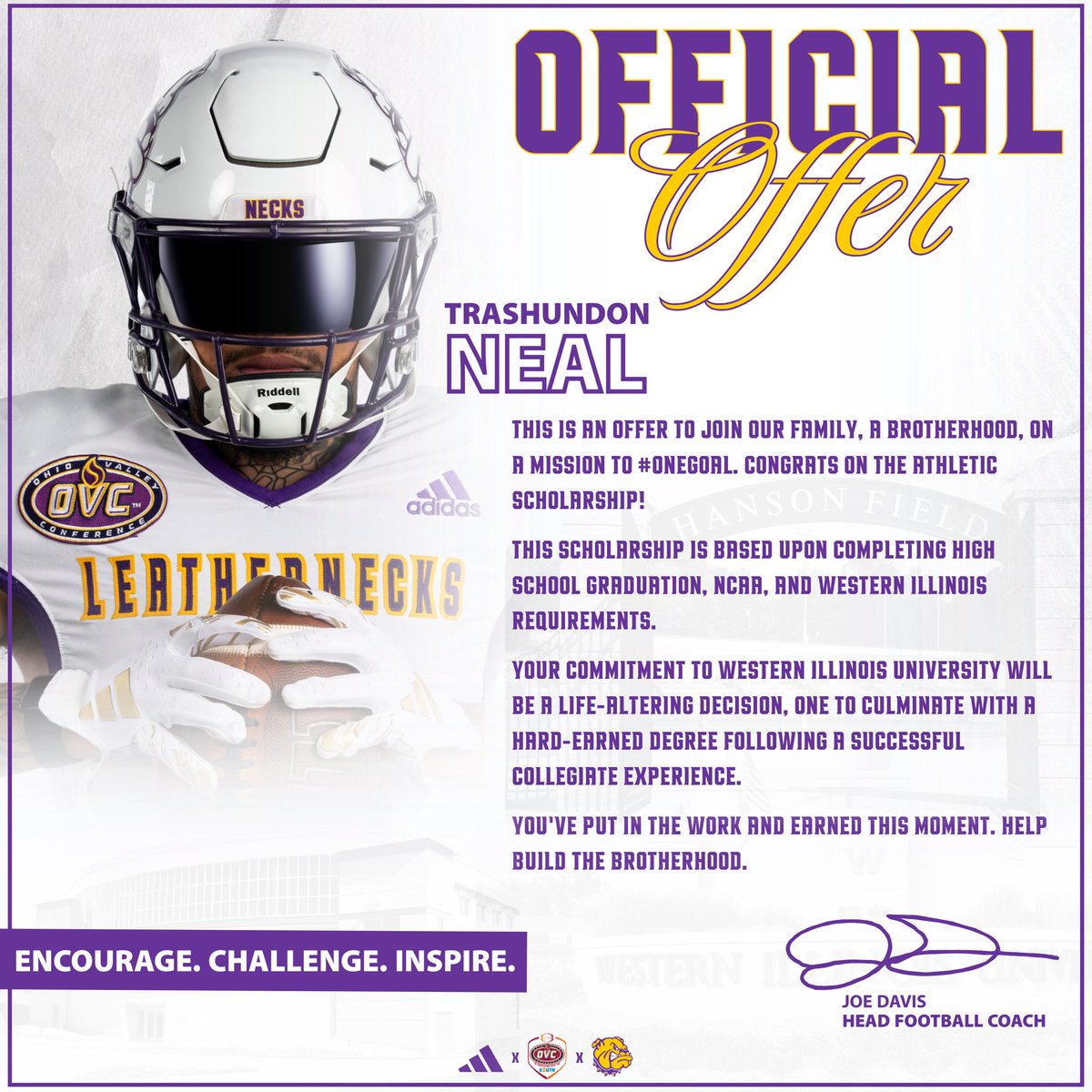 Trashundon Neal (@toptneal) on Twitter photo #AGTG Beyond blessed to receive an official offer from <a href="/WIUFootball/">Western Illinois Football</a>. <a href="/Coach_CBonner/">Caleb Bonner</a> <a href="/CoachMalone816/">Drew Malone</a> #AGTG Beyond blessed to receive an official offer from <a href="/WIUFootball/">Western Illinois Football</a>. <a href="/Coach_CBonner/">Caleb Bonner</a> <a href="/CoachMalone816/">Drew Malone</a>
