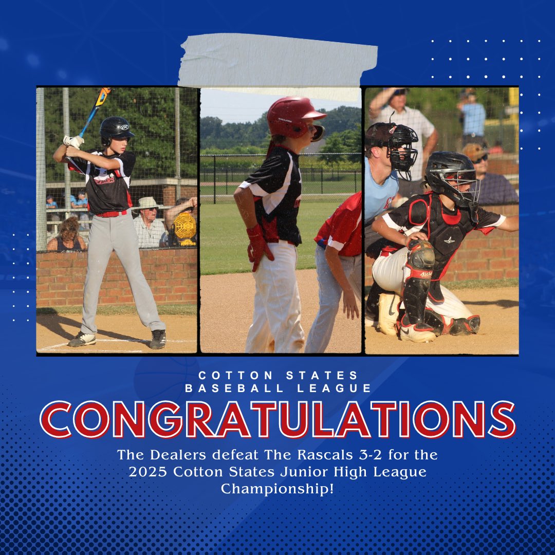 Congratulations to our Junior High League Champions, The Dealers ‼️
