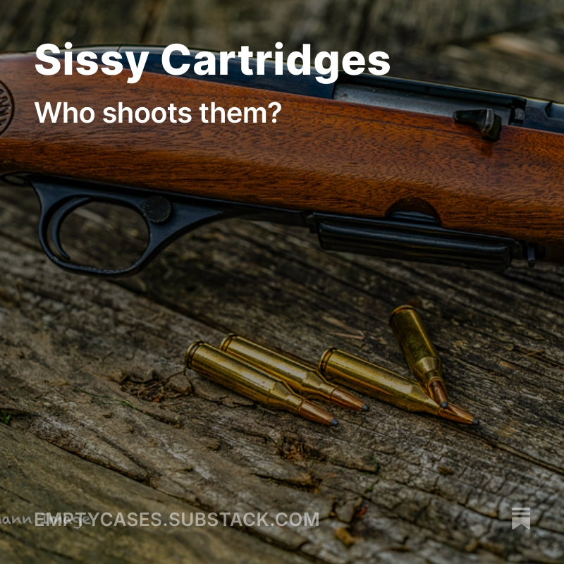 EmptyCasesRM's tweet image. "He said the 338 was just a little too much for her, and he seemed a bit embarrassed by that." Read the latest on the EmptyCases Substack: emptycases.substack.com/p/sissy-cartri…