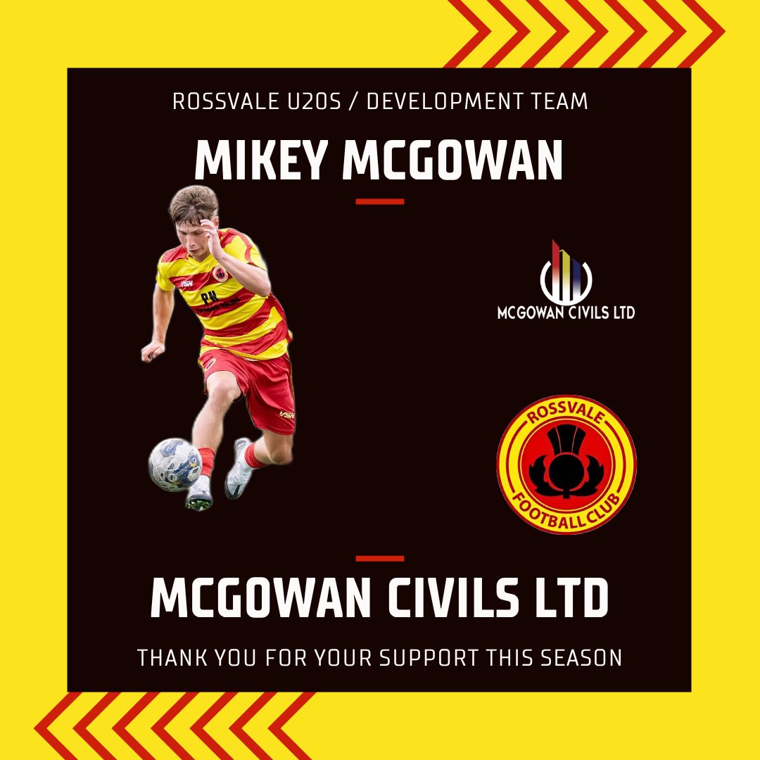 Rossvale20's tweet photo. 🔴🟡⚫ Huge thanks to McGowan Civils Ltd for sponsoring Mikey for the season. Much appreciated 👏 ⚫🟡🔴 https://t.co/4R2cVguAK0