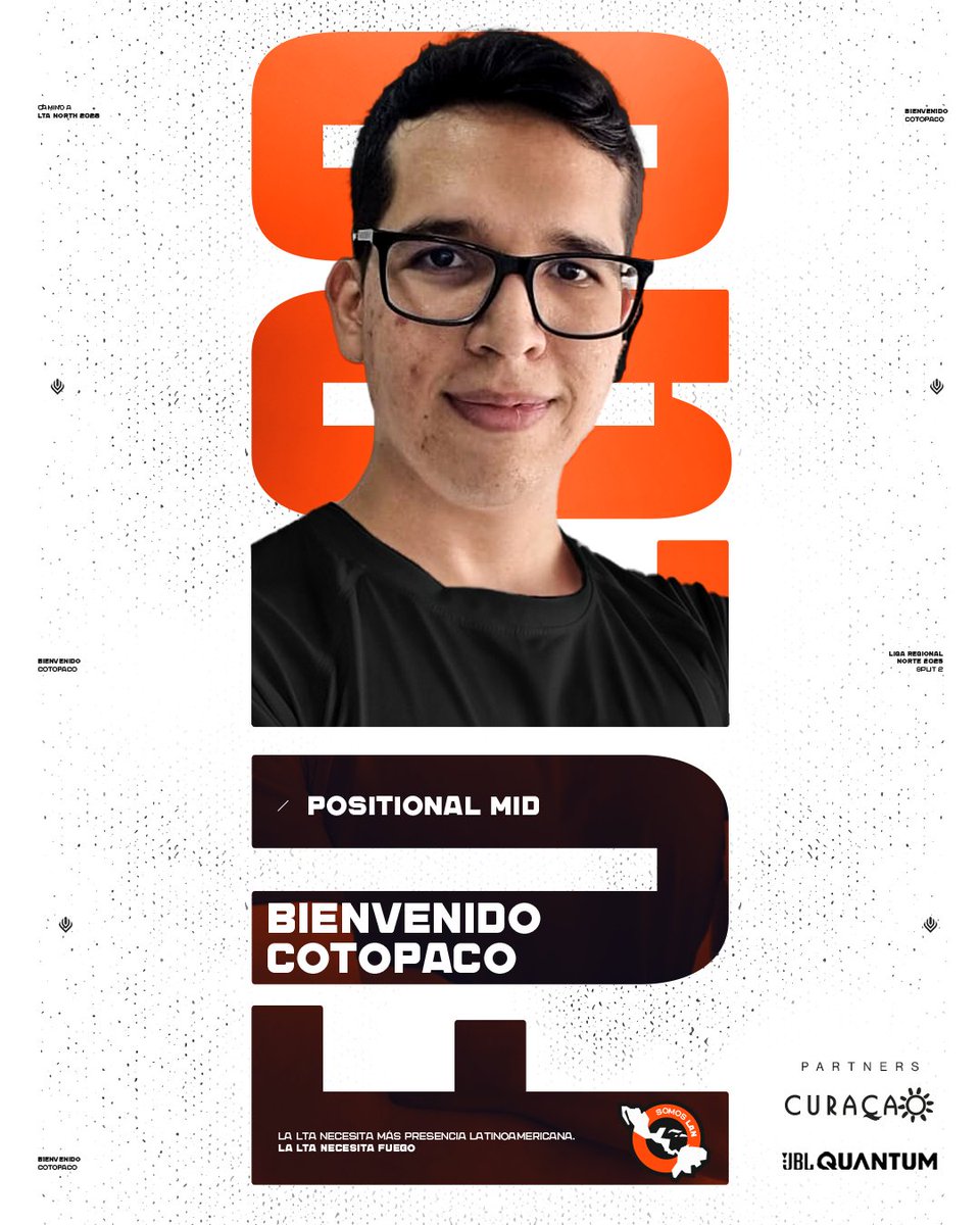 EL COACHING STAFF SE AMPLIA!

Para encarar lo restante en la LRN, @Cotopaco 🇨🇴 se nos unirá como positional coach en la mid lane.

Ahora Coto y <a href="/ZeltGG/">Zelt</a> se vuelven a reunir con un solo objetivo.

El tricampeonato 🏆🏆🏆

#WeWillRise🔥