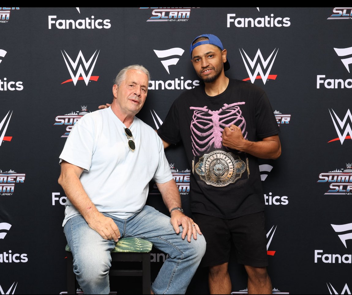 RAMSPEZ18's tweet image. It was awesome meeting you guys today at #SummerSlam Takeover today!  @WWEAsuka @BretHart @itsBayleyWWE @FinnBalor &amp;amp; @jd_mcdonagh!