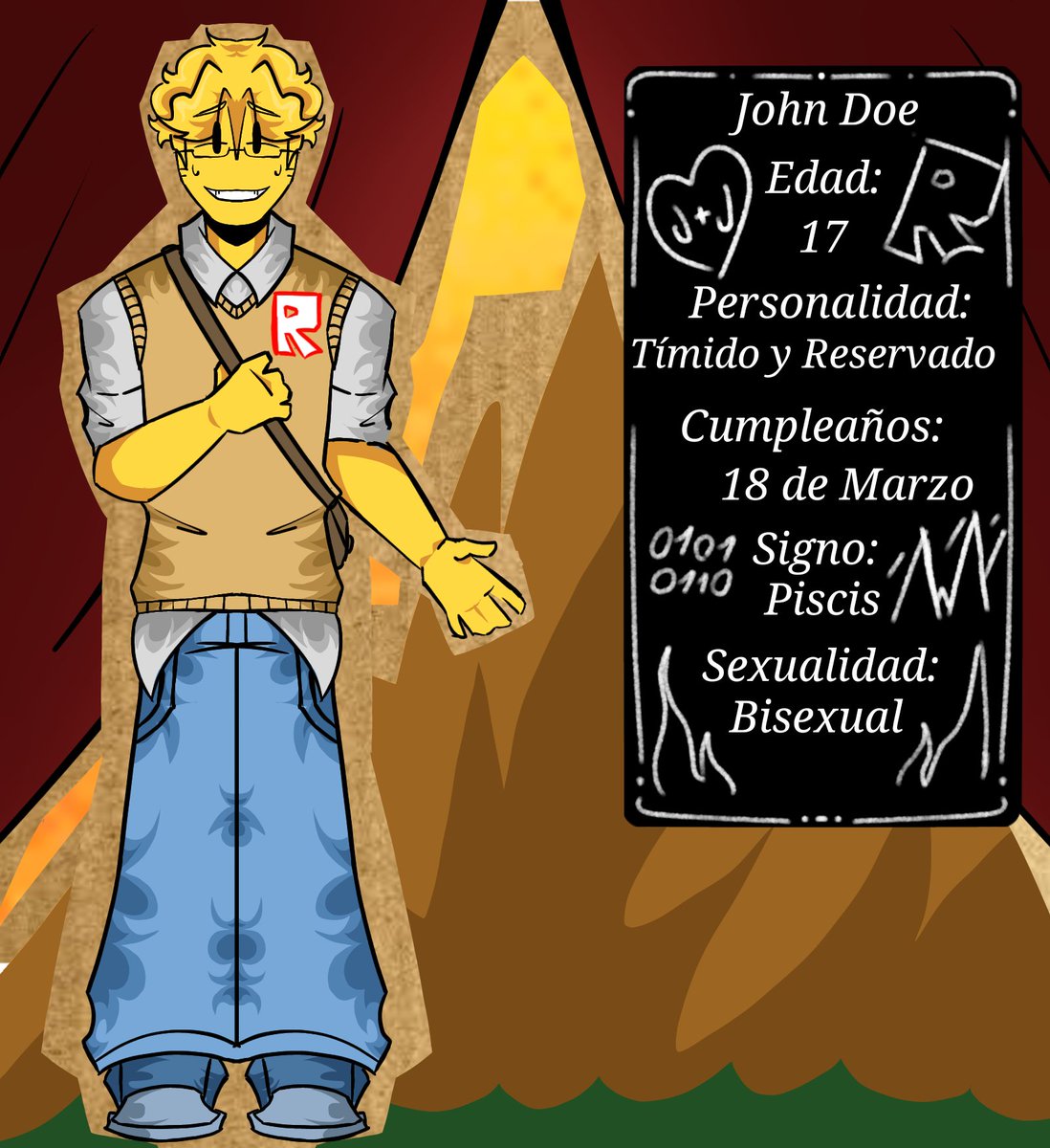THEFORSAKENHS's tweet photo. ⪻────✦ . 　⁺ 　 . ✦ . 　⁺ 　 . ✦────⪼ 
《Y como olvidar al inteligente del grupo, DIGANLE HOLA A NUESTRO QUERIDO ESTUDIANTE JOHN DOE!!!》
.
.
#forsakenroblox #FNAFHS #fhs #ForsakenHS https://t.co/am6nazWZzX