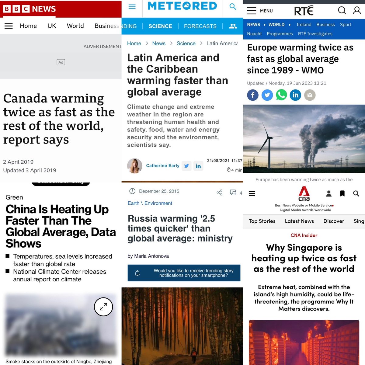Everywhere is warming up twice as fast as everywhere. Right.

The #ClimateScam propaganda is utterly absurd, and thankfully many more people are getting it: