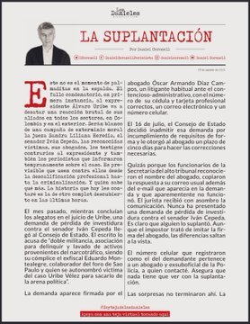ligia281243's tweet image. Suplantaron un abogado para demandar a Iván Cepeda.
Hacen montajes para vincular a Del Río y Cepeda en narcotrafico.
¡No van a falsificar unos chats!