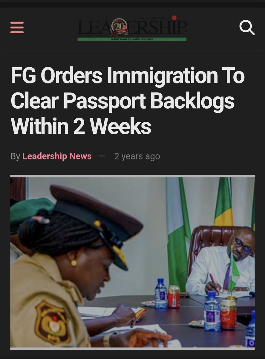 Olubunmi Tunji-Ojo <a href="/BTOofficial/">Olubunmi Tunji-Ojo</a> in 2 years and a few months.

NOT ALL Ooo...

Clearance of over 200k passport backlog 

Contactless biometric  passport 

Egate

Evisa

E-CERPAC 

Prison decongestion

Nigeria's passport is linked to the ICAO

Command and control centre (not empty