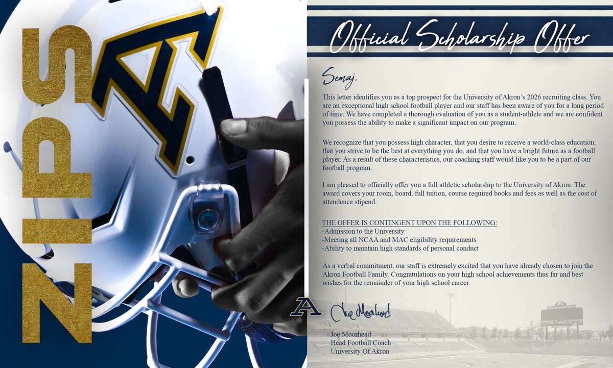 Semaj Beals (@maj_qb1) on Twitter photo Thank you <a href="/ZipsFB/">Akron Football</a> <a href="/BallCoachJoeMo/">Coach Joe Moorhead</a> <a href="/M_ShusterAKRON/">Michael Shuster</a> <a href="/Coach_BNeal/">Bishop Neal</a> for my official offer #Committed #GoZips⚡️🦘 Thank you <a href="/ZipsFB/">Akron Football</a> <a href="/BallCoachJoeMo/">Coach Joe Moorhead</a> <a href="/M_ShusterAKRON/">Michael Shuster</a> <a href="/Coach_BNeal/">Bishop Neal</a> for my official offer #Committed #GoZips⚡️🦘