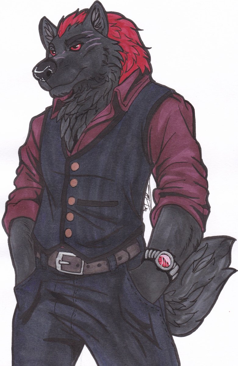Rourth's tweet photo. Sylvan R. Vulkodlak

#Werewolf #anthroart #furryartwork #furryfandom #traditionalart https://t.co/j5b2PfuFiu