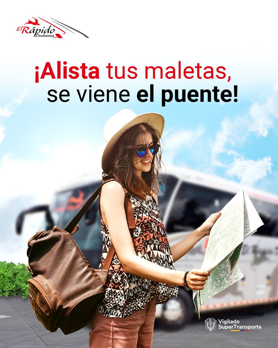 Un nuevo puente festivo es la excusa perfecta para desconectarte, cambiar de paisaje y crear nuevos recuerdos.
Viaja con El Rápido Duitama y aprovecha la comodidad, puntualidad y facilidad de compra en línea.

#PuenteFestivo #ViajaConElRapidoDuitama #Escápate #CompraEnLínea