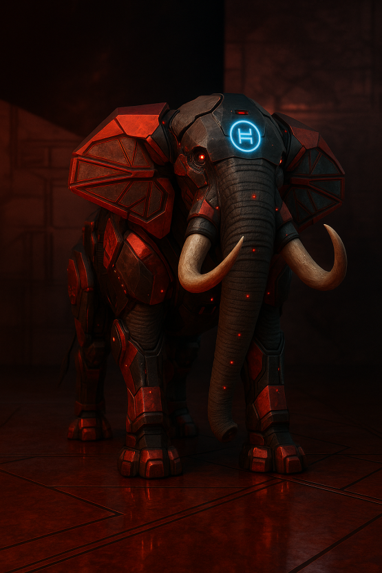 "Stand tall, traveler. The circuits of fate are awakening.
This morning, let your footsteps echo with purpose. The Herd of #Hedera marches and I lead not with fear, but with unwavering code🐘⚡"

🐘 Netrunk of the Elephant Hash Drop
sentx.io/nft-marketplac…