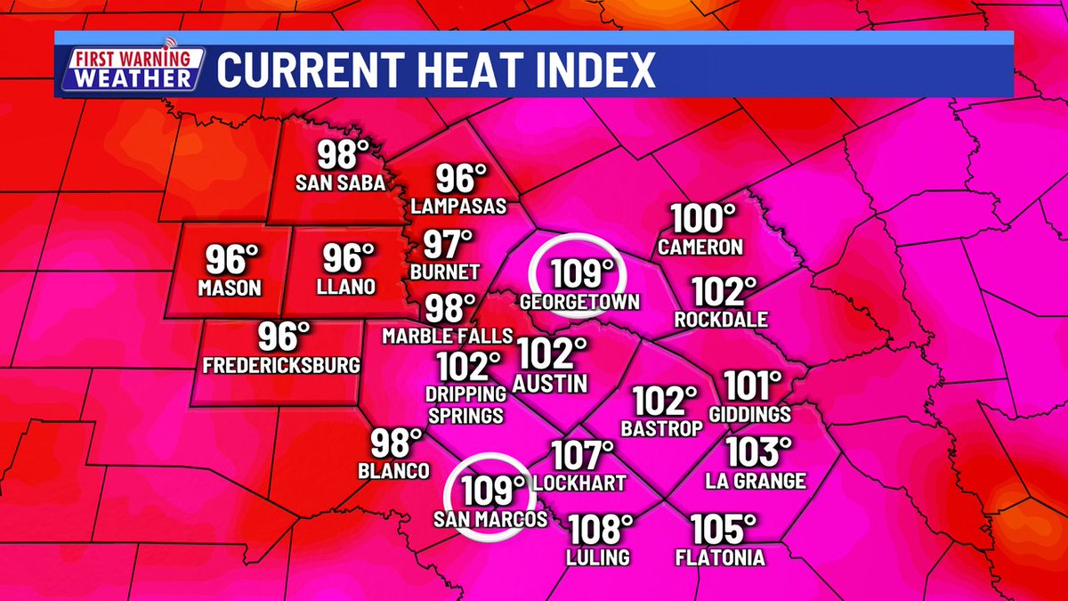 Hot &amp; humid in Central Texas this afternoon. You good Georgetown and San Marcos?