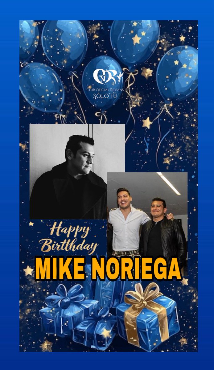 ¡FELIZ CUMPLEAÑOS, <a href="/mikenoriega/">Mike Noriega</a> !🥳

Que tenga un día lleno de alegría y bendiciones.
Para nosotros,los Fans de <a href="/_CarlosRivera/">Carlos Rivera</a> ,usted es una pieza clave e importante, siempre atento a brindar el apoyo necesario y esa sana conexión entre los fans y nuestro artista.

<a href="/ClubSoloTu/">Carlos Rivera SóloTú</a> 💙