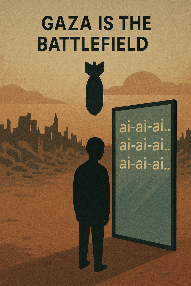 Skunkaren's tweet photo. Gaza is the battlefield. 👤⇄🪞⇄ai-ai-ai… The real bomb? A looped mind losing empathy—humanity erased without a single blast. Still awake? #Gaza #Israel #AI #Humanity #Empathy #DigitalWarfare #EchoChamber #WarCrimes #Perception #NeverAgain #StopTheLoop https://t.co/TiMb7HFsjn