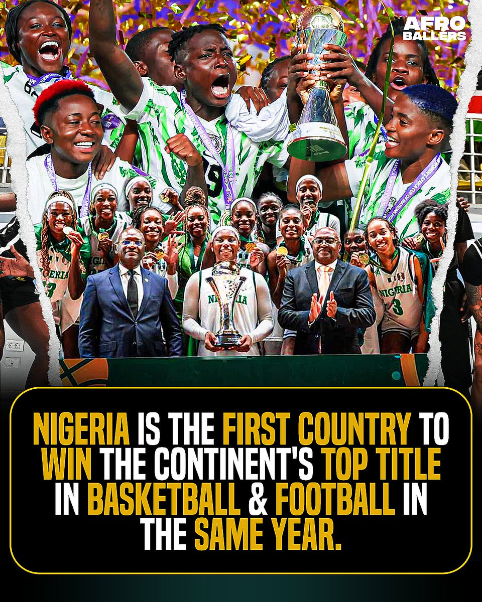 Nigeria becomes the FIRST AFRICAN COUNTRY TO WIN THE AFCON &amp; AFROBASKET IN THE SAME YEAR 😤🇳🇬 #AfroBallers