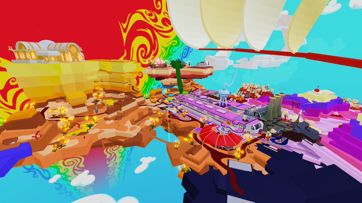 thebensterRBLX's tweet image. Time to show you all what we have been building for Make a Cake 4: Bigger &amp;amp; Batter! The new map is significantly larger, has many biomes, and is a massive structure that navigates the skies. Thank you for your patience as we continue development, get hyped!! #Roblox #RobloxDev