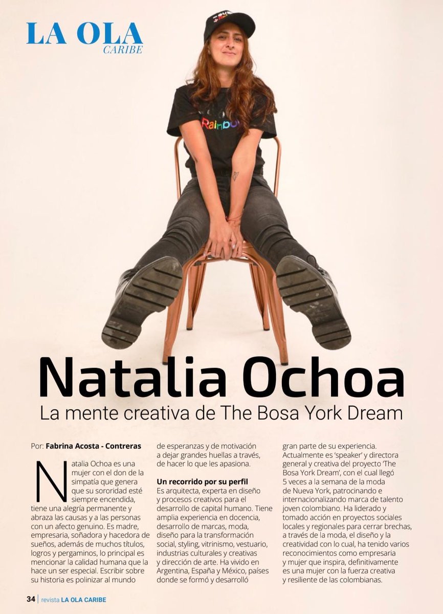 Gracias a <a href="/LaOlaCaribe/">Revista La Ola Caribe</a> por permitirme visibilizar historias de mujeres poderosas e inspiradoras

Sigo...
Seguimos <a href="/EvasyAdanes/">Evas & Adanes</a>