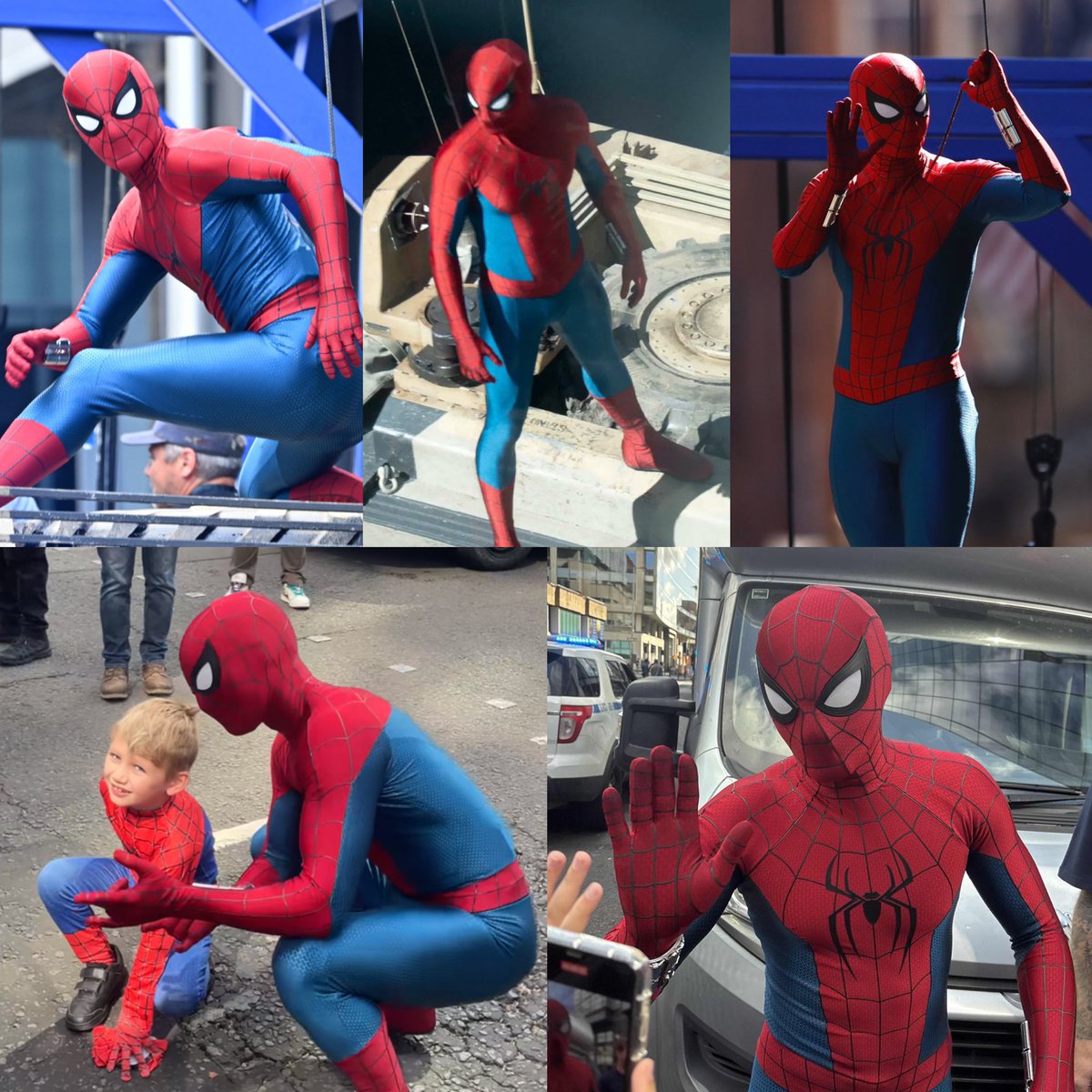 KeiziTV's tweet image. it doesn’t even feel like we’re seeing set photos of anything. 

it feels like we’re all just in-universe civilians looking at Spider-Man doing Spider-Man things… it’s spectacuar.