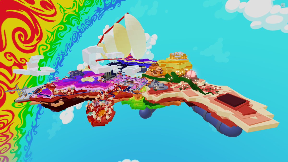 thebensterRBLX's tweet image. Time to show you all what we have been building for Make a Cake 4: Bigger &amp;amp; Batter! The new map is significantly larger, has many biomes, and is a massive structure that navigates the skies. Thank you for your patience as we continue development, get hyped!! #Roblox #RobloxDev