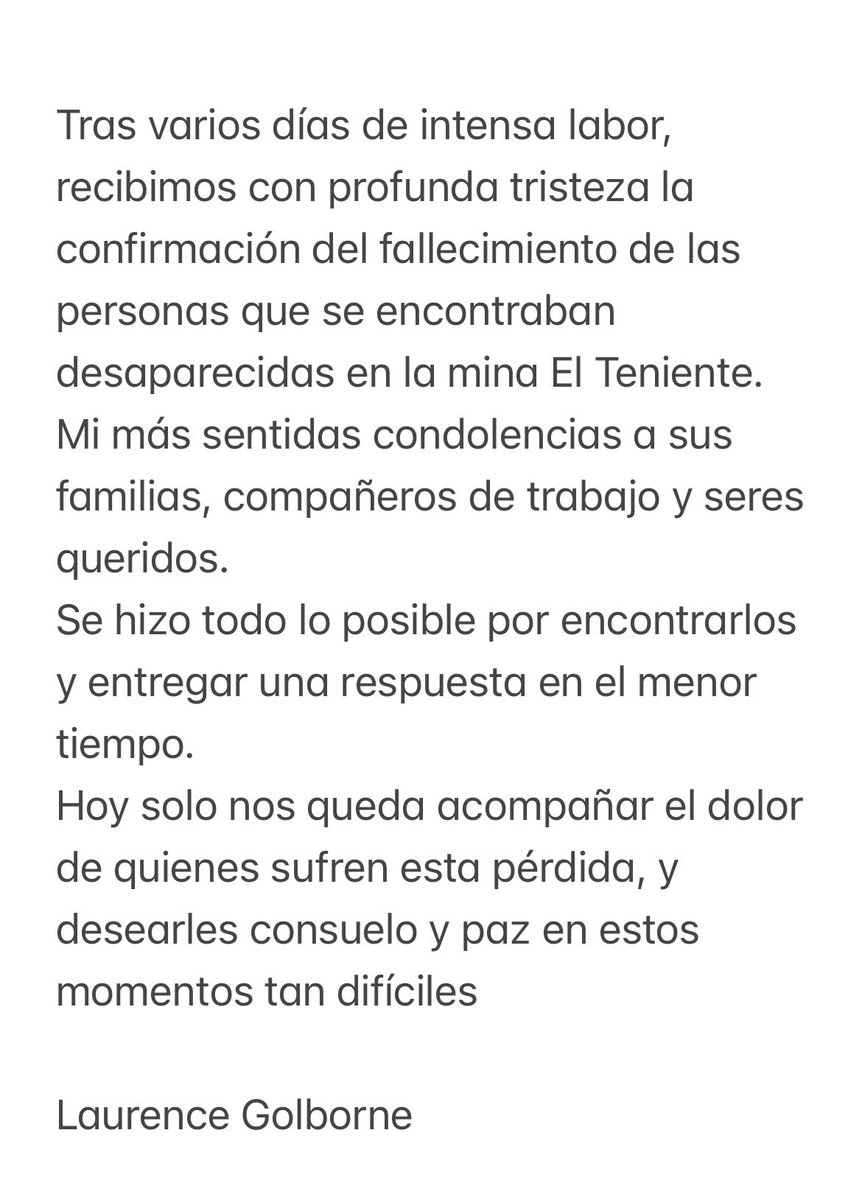 Laurence Golborne tweet media