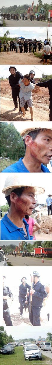 向欽州久隆同胞致敬！團結抗爭就是力量。衛鄉衛土，寸土不讓。由於村民已經計劃自行修建道路，預計日後當地村民與共匪當局的鬥爭將會持續。共匪目前財政枯竭，只會想盡辦法盤剝百姓。我們會持續跟進事件。
圖：2013年久隆徵地抗爭的現場
chinaaid.net/2013/06/blog-p…
#南粵獨立唯一出路