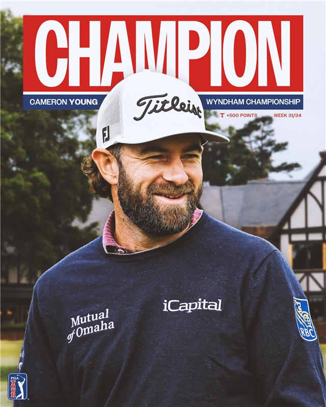 PGA TOUR (@pgatour) on Twitter photo A champion at last 🏆
After seven career runner-up finishes, Cameron Young wins by SIX <a href="/WyndhamChamp/">Wyndham Championship</a>! A champion at last 🏆
After seven career runner-up finishes, Cameron Young wins by SIX <a href="/WyndhamChamp/">Wyndham Championship</a>!