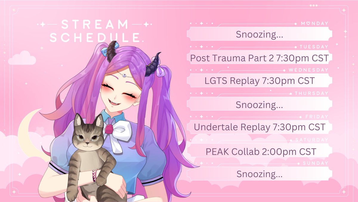 This week's schedule!!
#Vtuber #ENVtuber