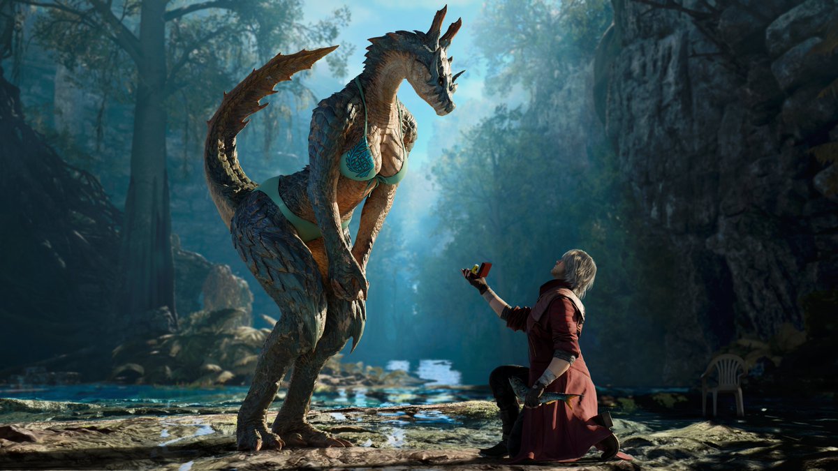 ILagiacrus's tweet photo. The Argosy is shipping feelings now...
(Featuring Dante from the Devil May Cry™ series)

#Lagiacrus #Dante #MHWilds #MonsterHunter #DevilMayCry https://t.co/L5k7pQ2eAH