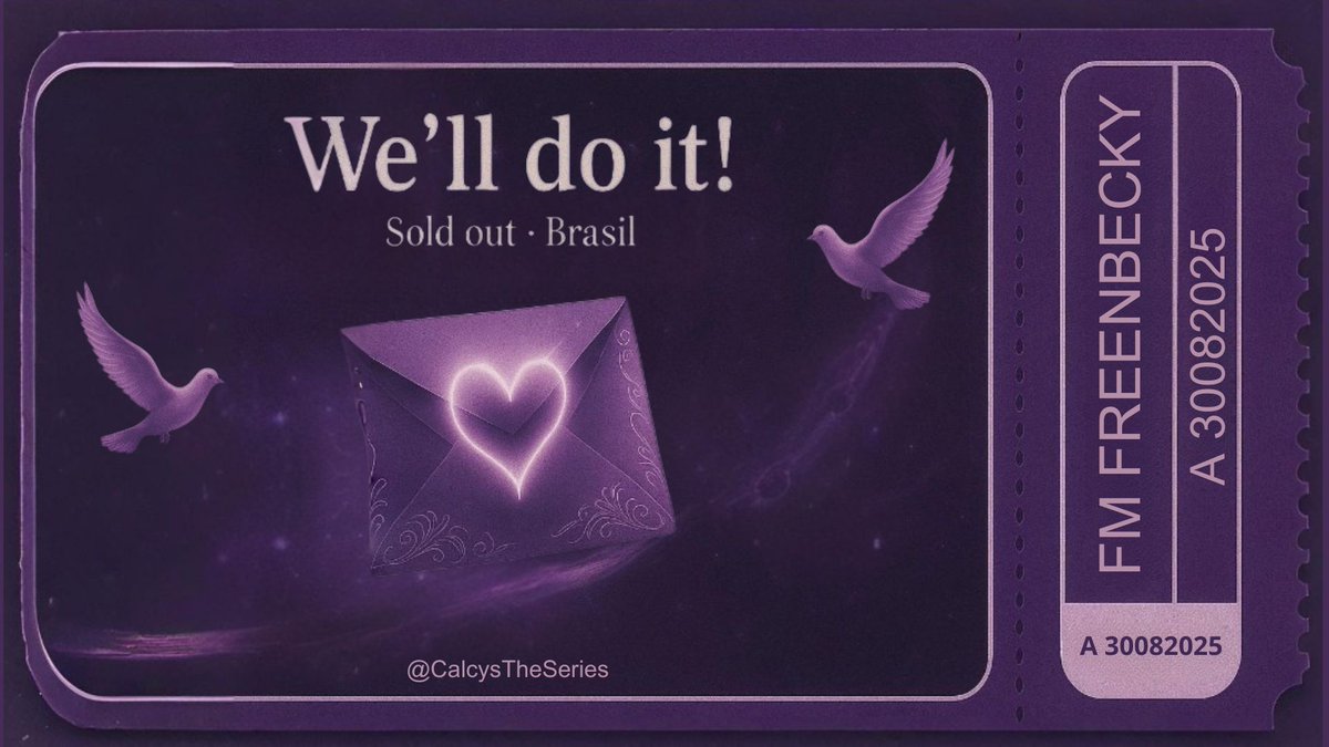 CalcysTheSeries's tweet photo. JÁ CONSEGUIMOS UM INGRESSO PARA DOAÇÃO! 💜

Agradecemos todos que estão ajudando. Vamos deixar a vaquinha aberta até o dia do sorteio (dia 20 de agosto) para tentarmos arrecadar mais ingressos.

Ingresso adquirido: poltrona - meia entrada https://t.co/QgwXVAFzB4