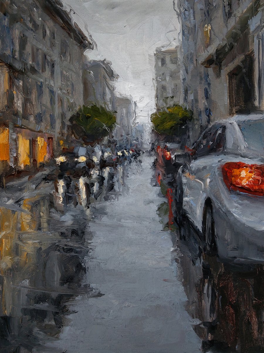 "Rain Reflections" - my oil painting