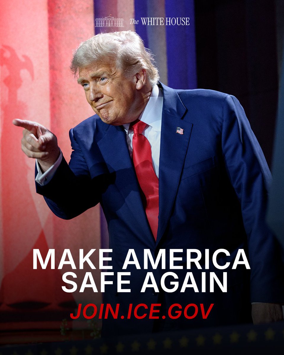 America Needs YOU. 🫵

Protect. Serve. Deport.

JOIN.ICE.GOV 🇺🇸