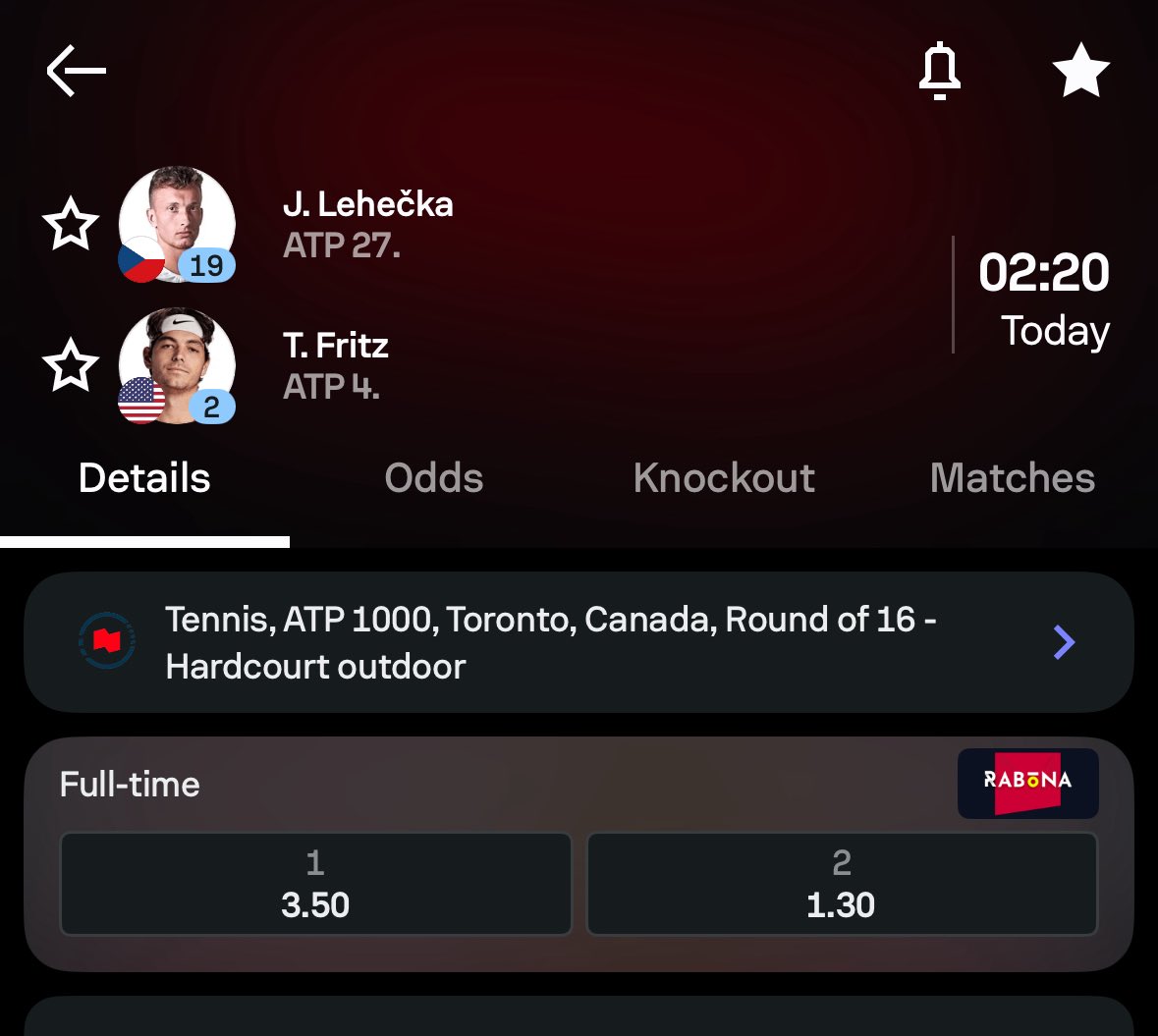 zabspicks's tweet photo. Putting my trust in Lehečka to beat Fritz tonight at 3.50 odds🔥
If he pulls it off, I’m giving away 50$ to someone who reposts this post
Let’s ride 😤
#TennisPicks #ATP #TorontoMasters #BettingTips #Lehecka #UpsetAlert #Giveaway #SportsBetting https://t.co/bpvxJZXVo5