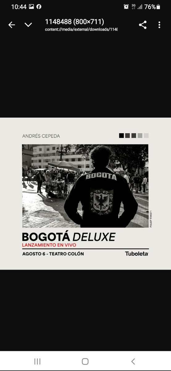 Robisonlopez's tweet photo. Vendo boletas andres cepeda el próximo 6 de agosto en el teatro colon de bogota https://t.co/aiam7vY2cR