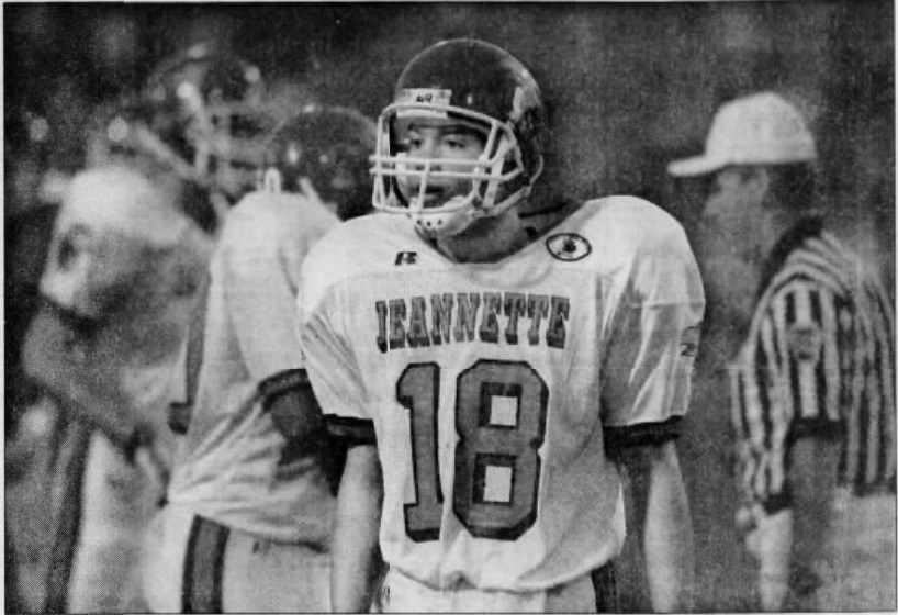 Hempfield quarterback Dom Detruf is changing his number from 11 to 18 this season to honor his father, T.J., who passed away unexpectedly last weekend. T.J. wore number 18 when he played for Jeannette.