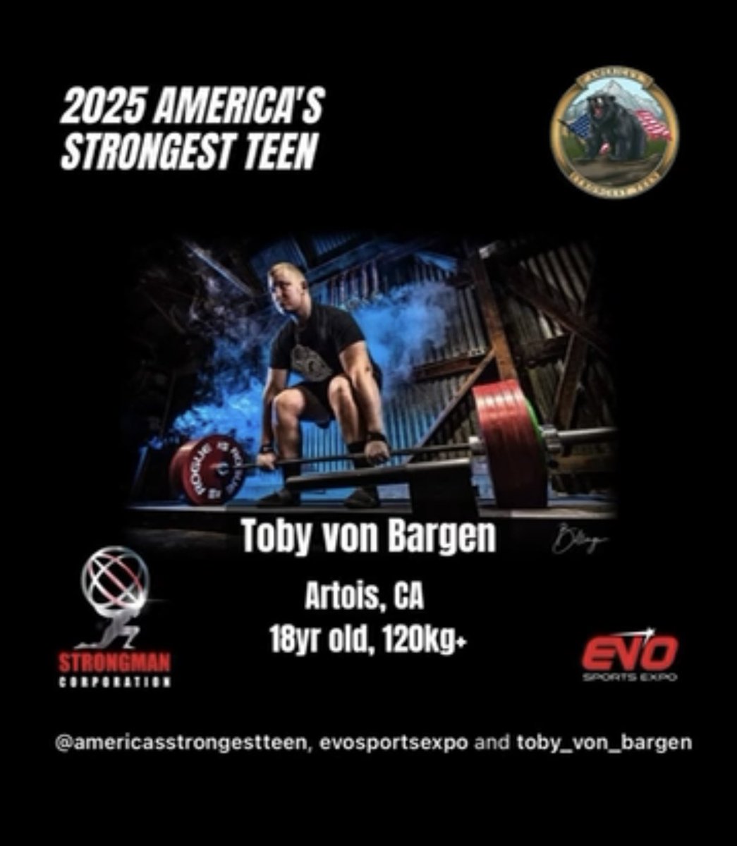 Super proud of Toby, very young 18 year old competing against many amazing athletes in America's Strongest Teen this weekend &amp; bringing home the victory. It was a fierce hard fought battle &amp; came down to a brutal tie breaker.
›. Congratulations Son.💪👊❤️