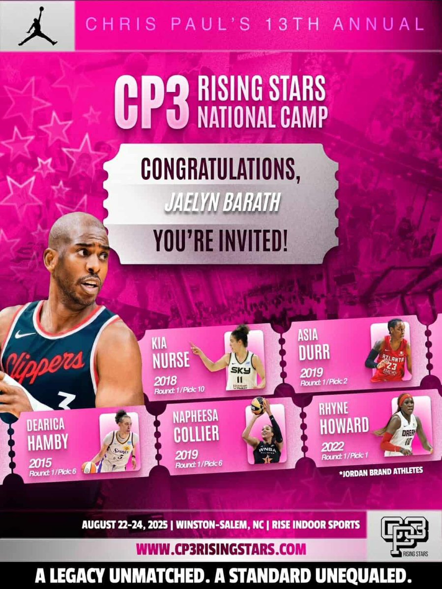 Jaelyn Barath (@jaelynbarath) on Twitter photo blessed to be able to have this opportunity, thank you <a href="/CP3events/">🚀13TH ANNUAL CP3 RISING STARS NATIONAL CAMP🚀</a> for the invite ! blessed to be able to have this opportunity, thank you <a href="/CP3events/">🚀13TH ANNUAL CP3 RISING STARS NATIONAL CAMP🚀</a> for the invite !
