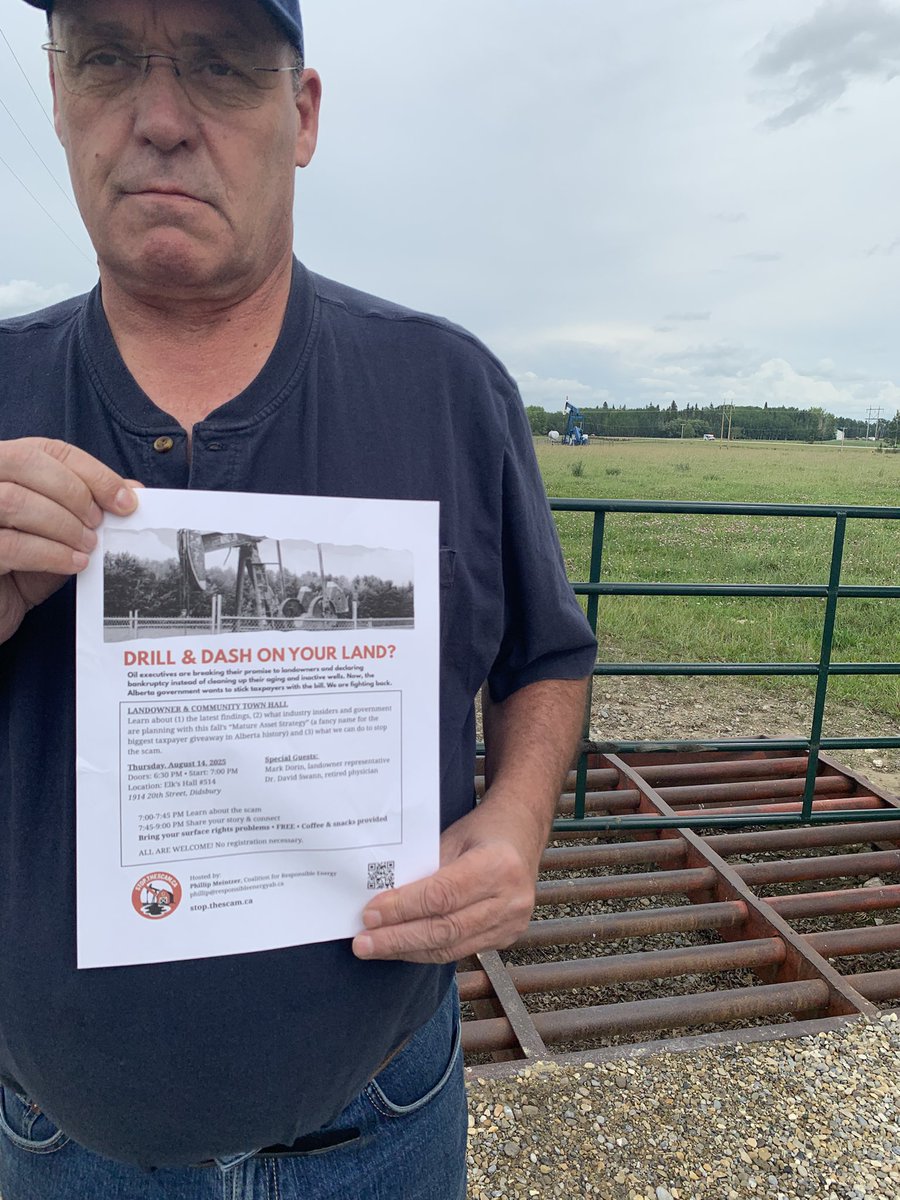 Out spreading the word around Sundre, Harmattan.

Landowner / Community Town Hall DidsburyAugust 14 7PM. Elks Hall.  Mature Asset Strategy.