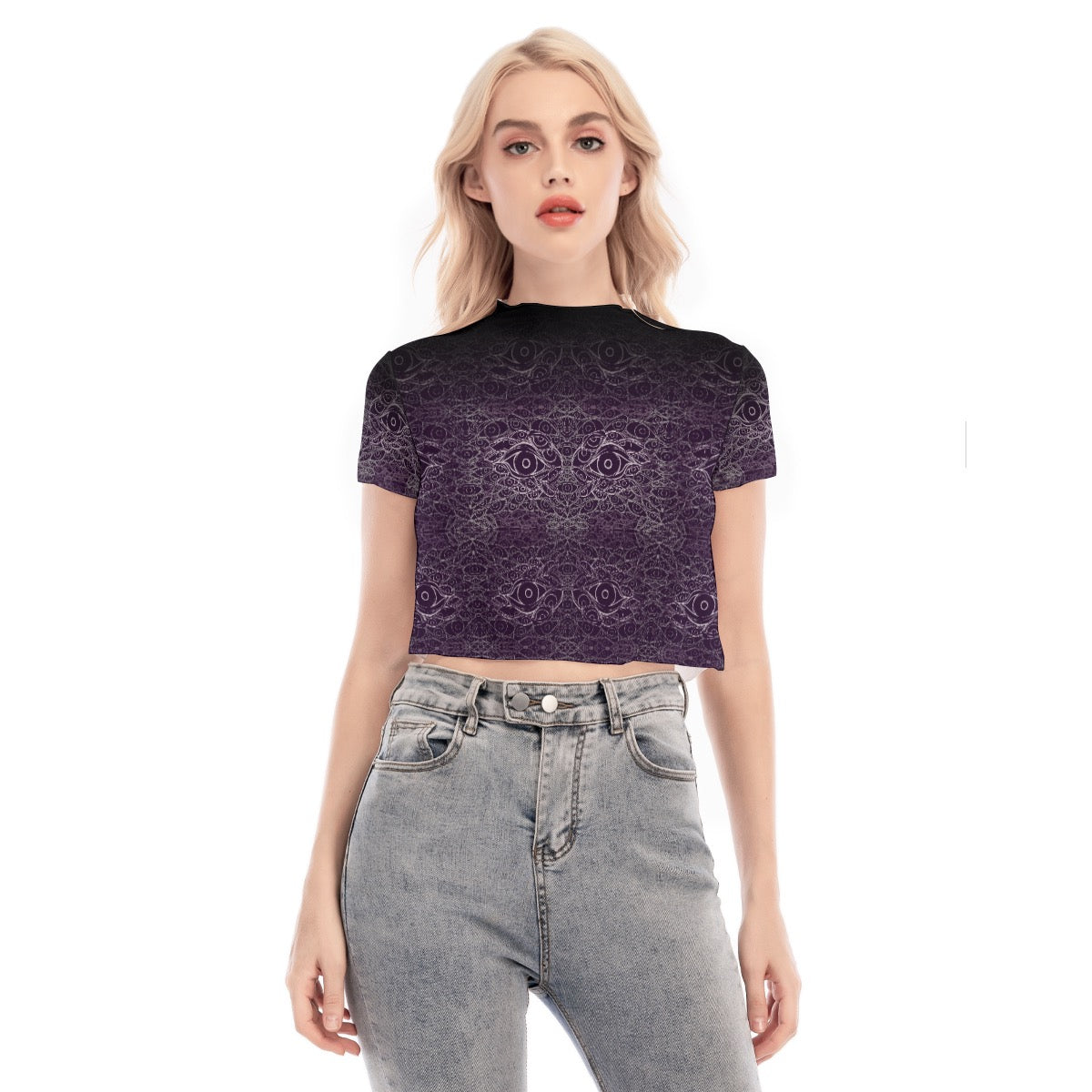 codawinx's tweet photo. Just vibin' in the Be Not Afraid mesh crop top, $17.95. It's like a secret you wanna keep but also flex a little 🖤 #AltFashion #GrungeStyle https://t.co/VkuVitj214 https://t.co/36tUq1eRlD