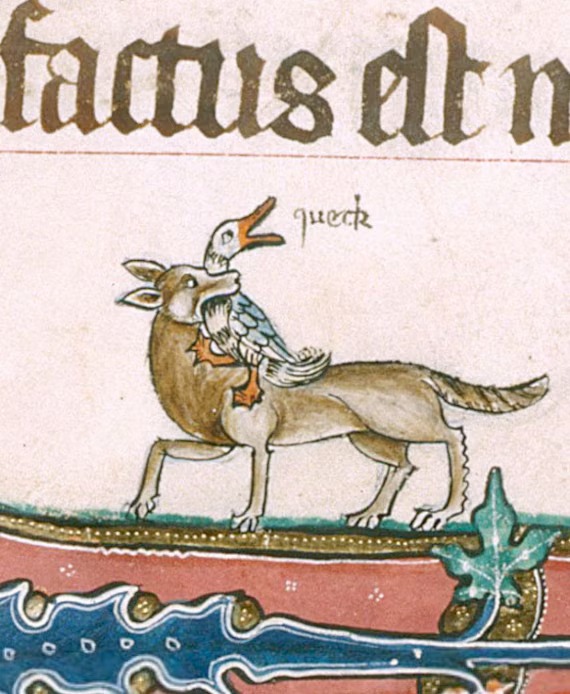 Queck indeed.

British Library, 14th c. Add. 49.622