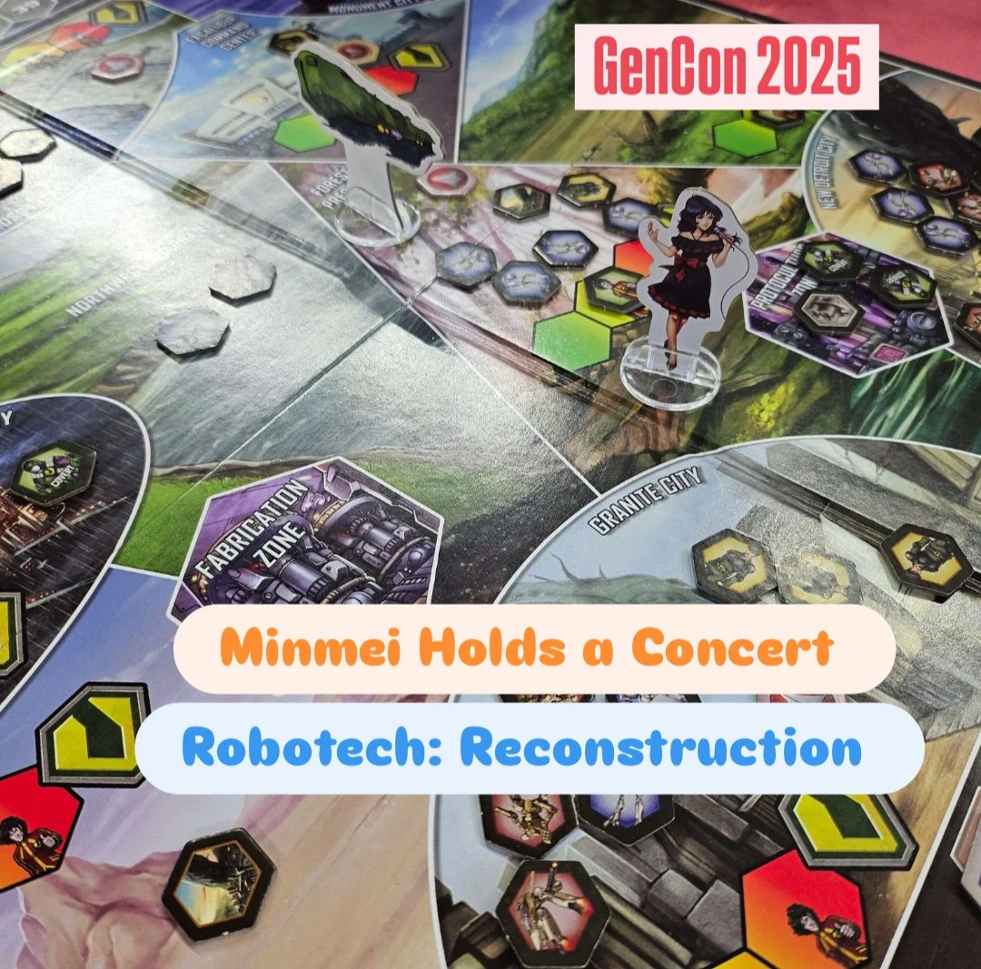 drwictz's tweet image. Minmei desperately sings about the Power of Love unsuccessfully rousing enough AUL partisans to counter the massive REF deployment 

#RobotechReconstruction at #GenCon #GenCon2025