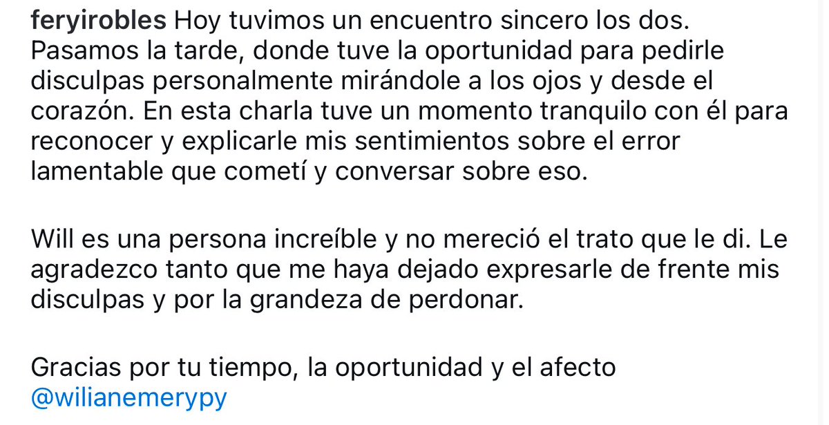 La colega Fernanda Robles se reencontró con Willian Emery y le pidió disculpas 👏👏