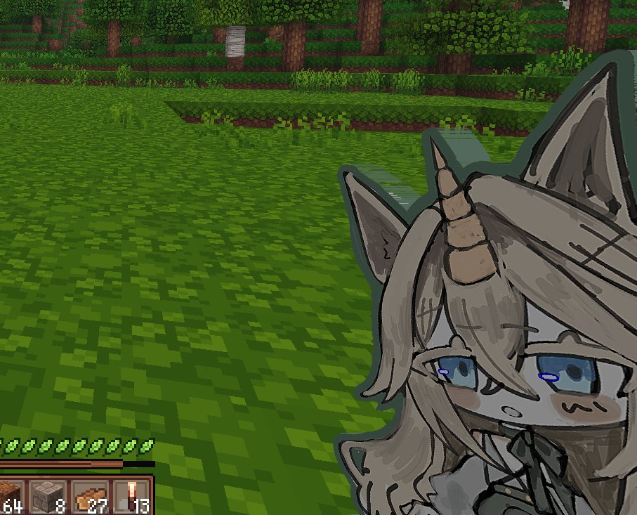 rruluu's tweet image. playing minecraft with my friends ☺️