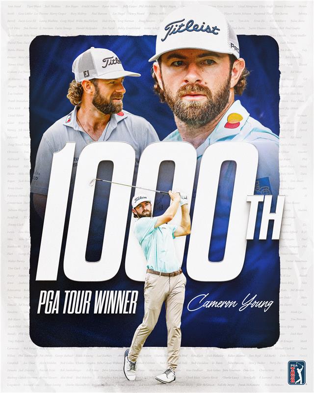 Meet Mr. 1,000 🏆

Cameron Young becomes the 1,000th first-time winner on TOUR.