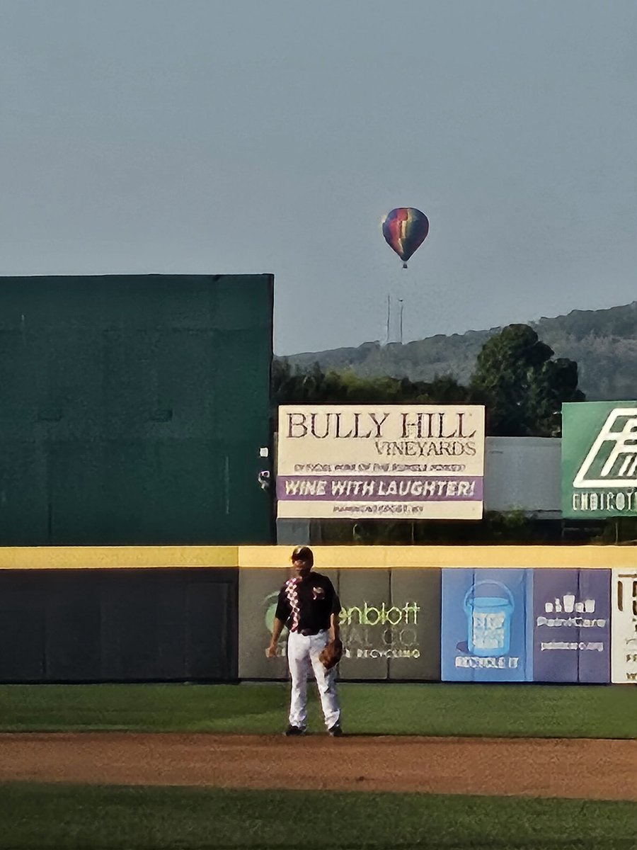 Wyatt Young + balloon= minor league baseball