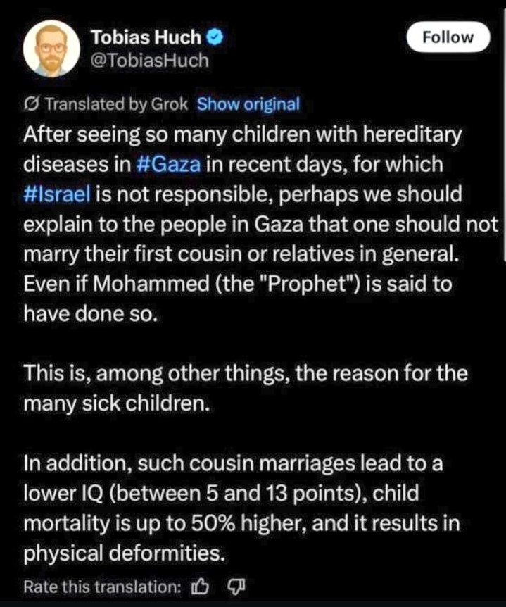 This is one of the most disgusting things I have read in the last months of genocide (and I have developed quite a nerve).

If Germany were a decent country, this 'journalist' career would be over today and so would be any respect towards his persona.
